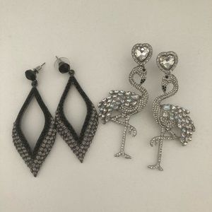 Zara Two Pairs of Sparkly Earrings